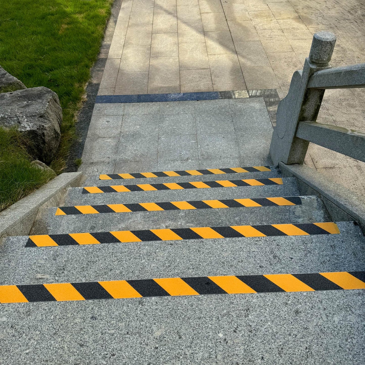 Bligo Anti Slip Safety Grip Tape, 2 Inch x 60 Foot, Non Skid Tread for Stairs, Steps, Floors, Caution Dangerous Zones, Indoor and Outdoor Use (Yellow and Black)