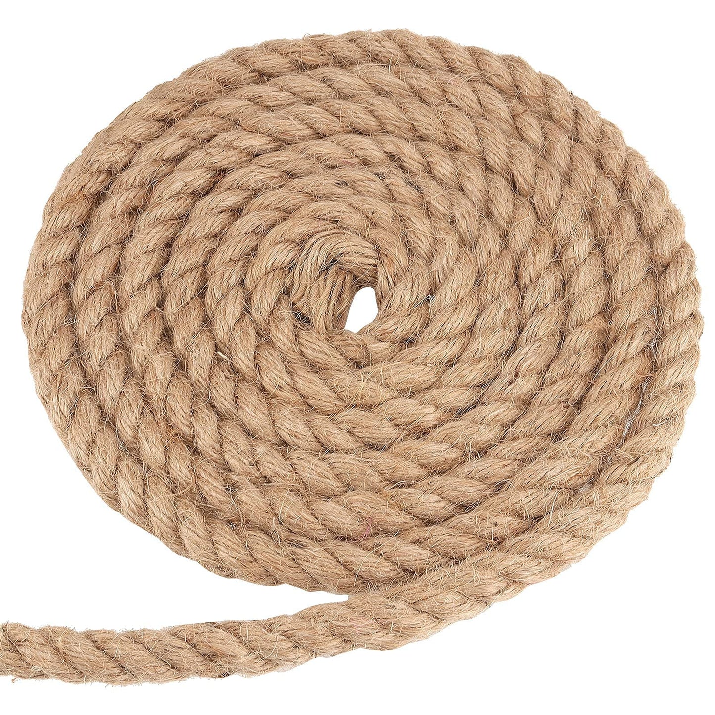 PINGEUI 10mm Jute Twine Rope 164 Feet Natural Heavy Duty String for DIY Crafts Gardening Bundling Cat Scratching Post Gift Wrapping Home Decor