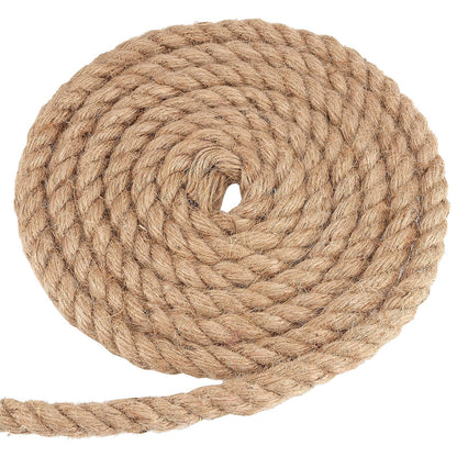 PINGEUI 10mm Jute Twine Rope 164 Feet Natural Heavy Duty String for DIY Crafts Gardening Bundling Cat Scratching Post Gift Wrapping Home Decor