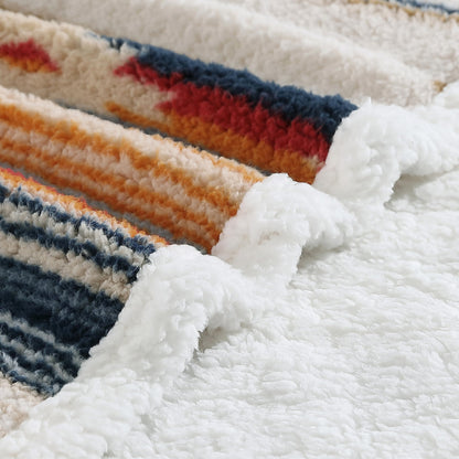 Wrangler- Throw Blanket, Ultra Soft Plush Home Decor, All Season Reversible Sherpa Bedding (Coyote Sands Ivory, 50 x 60)