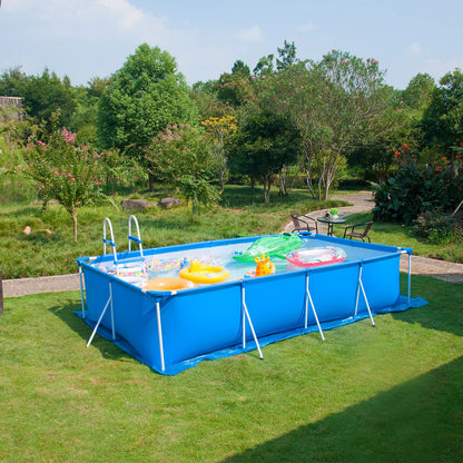 11 x 7.8 Ft Swimming Pool Ground Cloths- Rectangular Waterproof PE Swimming Pool Liner Pad - Square Above Ground Pool Mat Protector Tarpfor Protect for Above Ground Pool Prevents Punctures Pool Tarp
