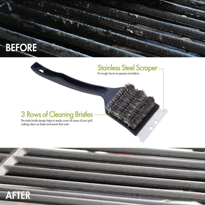 Cuisinart CCB-100 Triple Bristle Grill Cleaning Brush, Black