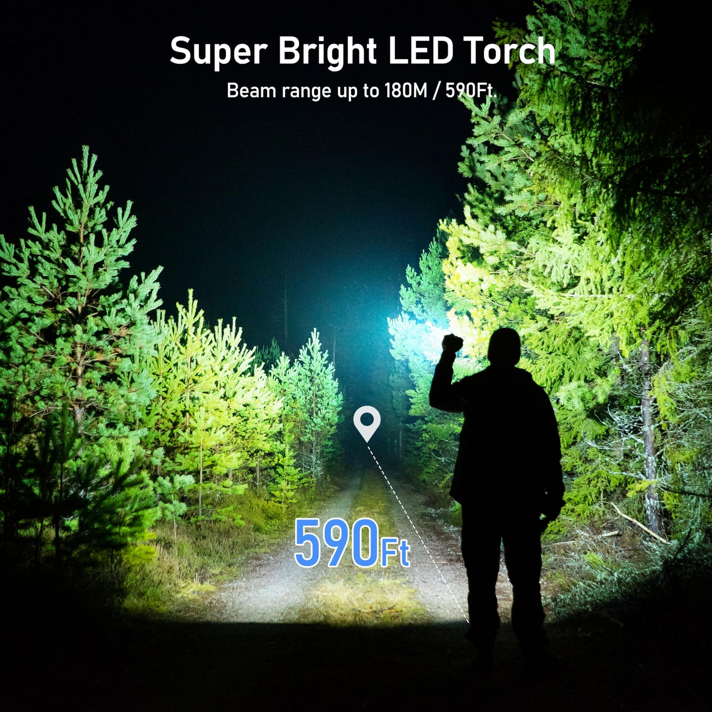 Blukar LED Flashlight Rechargeable 2 Pack, Super Bright Small Handheld Flashlights- Zoomable, Adjustable Brightness, Long Lasting Flash Light, Waterproof Pocket Size Torch Light for Emergency, Camping