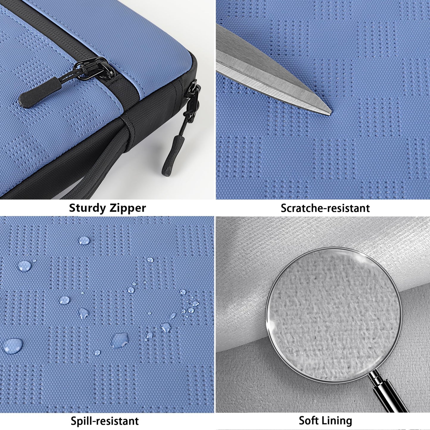 DOMISO Laptop Sleeve Bag for 14 inch MacBook Pro M3 / M2 / M1 A2779 Waterproof 14 inch Laptop Case Compatible with 14 inch Notebook 14" MacBook Air/Pro,Blue