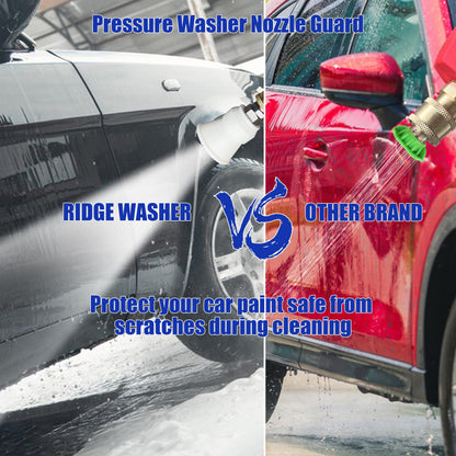 RIDGE WASHER Pressure Washer Nozzle Guard, Power Washer Nozzle Tips with Protector Holder, 5 Pressure Washing Tips with 1/4" Quick Connect, Orifice 3.5