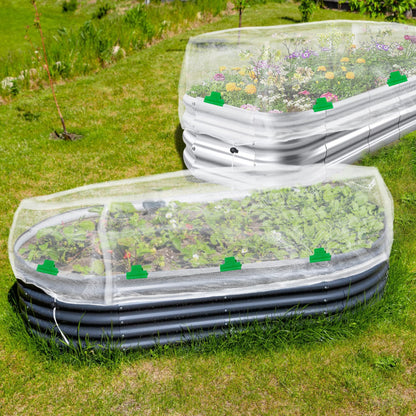 2 Pack Garden Netting for Raised Beds, 4x2FT Raised Bed Plant Covers for Garden Protection, Fine Mesh Bird Netting Pest Barrier Screen with Drawstring and Clips for Protecting Vegetables Fruits Crops