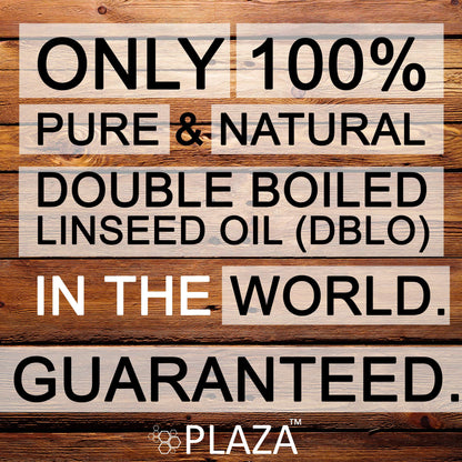 PLAZA - Double Boiled Linseed Oil - 100 ml Pack used for Wood Finishing, On Walls before applying paint, mixing in putty, bare wooden furniture, outside wooden furniture, Cricket bats, hockey, guitar,