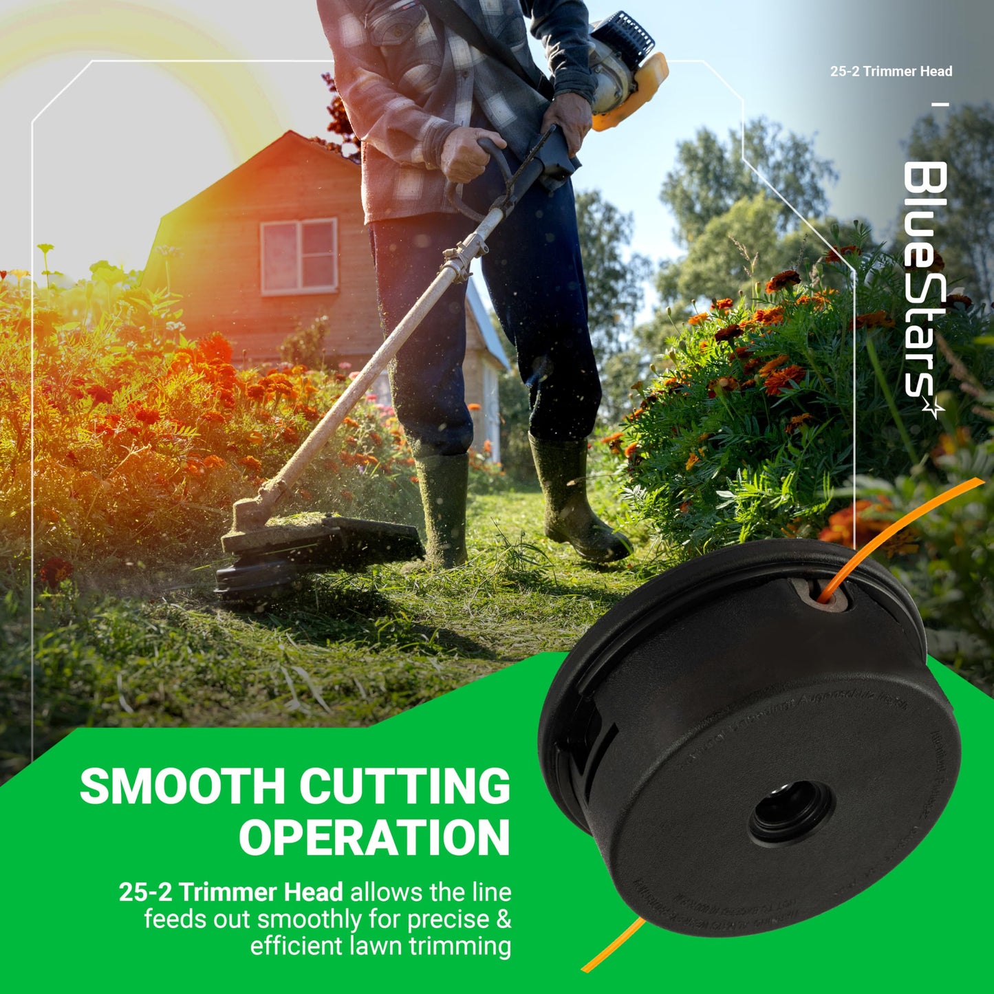 BlueStars 2 Pcs 25-2 Trimmer Head 4002 710 2191 - for Stihl FS55 FS55R FS56 FS56RC FS70 FS70R FS80 FS85 FS90 FS90R FS91R FS94R FS100RX FS110 FS111R FS111RX FS120 FS130 Weed Eater 4002 710 2108