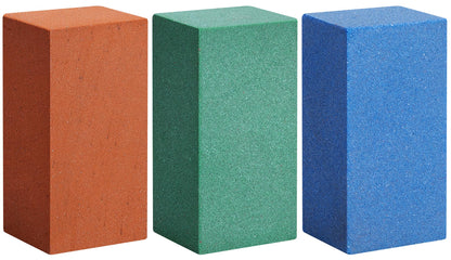 3 Pcs Gummy Rubber Abrasive Stone- Edge Grinding Rubber Block Stone- Soft Snowboard Gummy Stone- Snowboard Ski Stone for Removing Rust and Burrs (Blue 60 Grit, Green 120 Grit)
