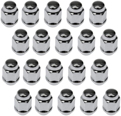 Dorman 711-265 Wheel Nut Chrome Acorn Bulge Seat 1/2-20 Compatible with Select Models, 20 Pack