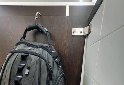 Clipa Handbag Hanger – Matte Black PVD - The Ring That Opens into a Hook and Hangs in Just 10 mm of Space, Holds 15 kg, 3 yr. Warranty.