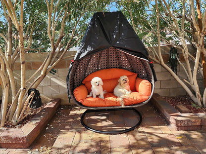 【Upgraded】 Patio Hanging Chair Covers with Zipper, Durable Large Wicker Egg Swing Chair Covers, Waterproof Heavy Duty Weather Resisatnt Outdoor Chair Cover, Windproof