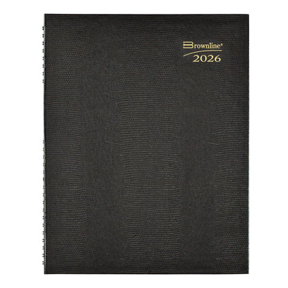 Brownline® 2026 CoilPro™ Monthly Planner, 14 Months, December 2025 to January 2027, Twin-Wire Binding, 11" x 8.5", Black (CB1262C.BLK-26)