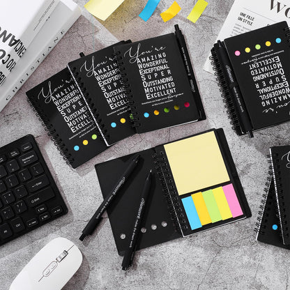 10 Set Employee Appreciation Gifts Bulk Inspirational Ballpoint Pens Motivational Spiral Notebooks Thank You Pen Team Building Gifts for Employees Colleague Teacher Staff Nurse Christmas Coworkers