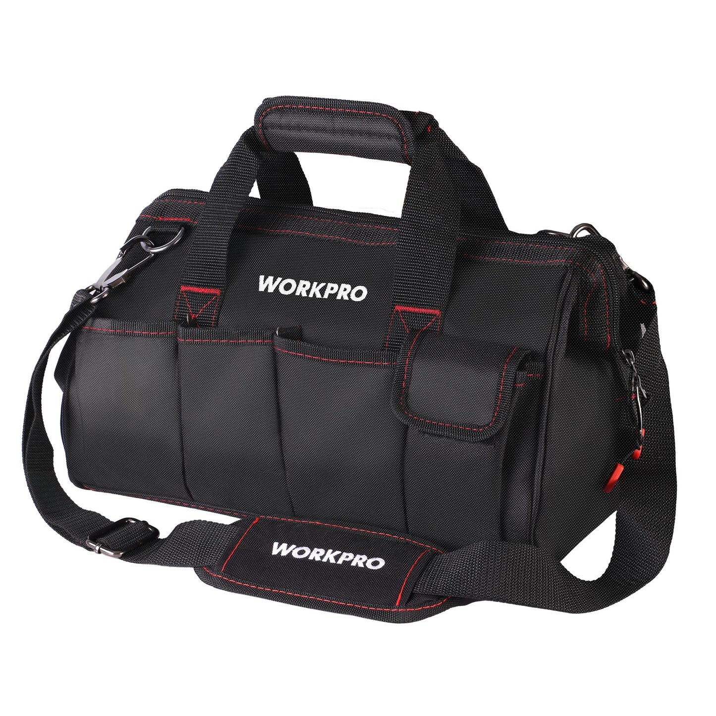 WORKPRO Close Top Wide Mouth Tool Bag Storage Organizer Close Tote, 14"