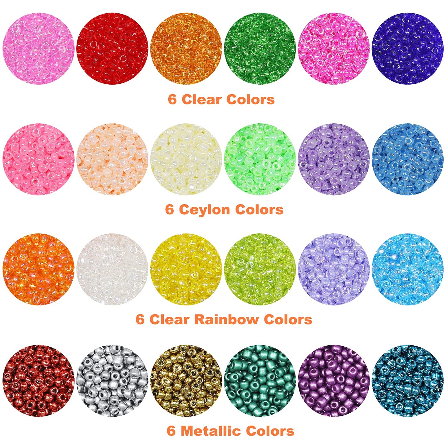 KERGAEN 48000pcs 2mm Seed Beads & Alphabet Beads Kit - 12/0 Ultra-Fine Jewelry Making Supplies with Elastic String, Earring Hooks, Clasps - Complete DIY Craft Set for Bracelets, Necklaces