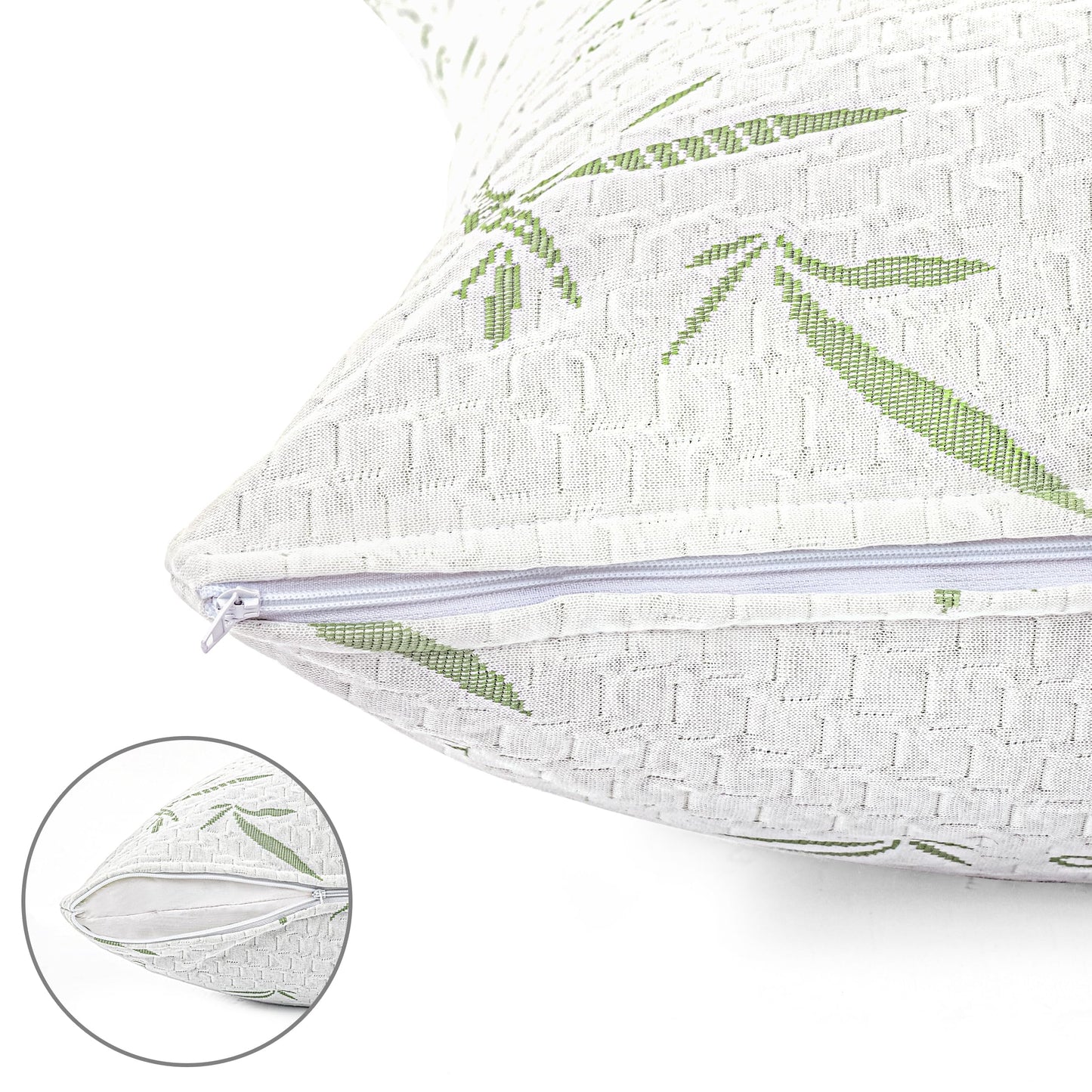 Utopia Bedding Bamboo Viscose Waterproof Pillow Protector Zippered (2 Pack) Queen – Bed Bug Proof Pillow Encasement 20 x 28 Inches