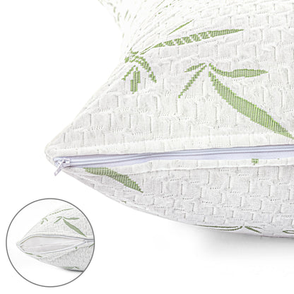 Utopia Bedding Bamboo Viscose Waterproof Pillow Protector Zippered (2 Pack) Queen – Bed Bug Proof Pillow Encasement 20 x 28 Inches