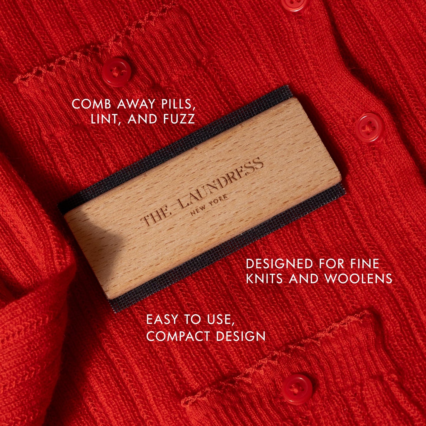 The Laundress Sweater Comb, Cashmere Comb, Depilling Comb, Removes Pills & Fuzz, 1 Count