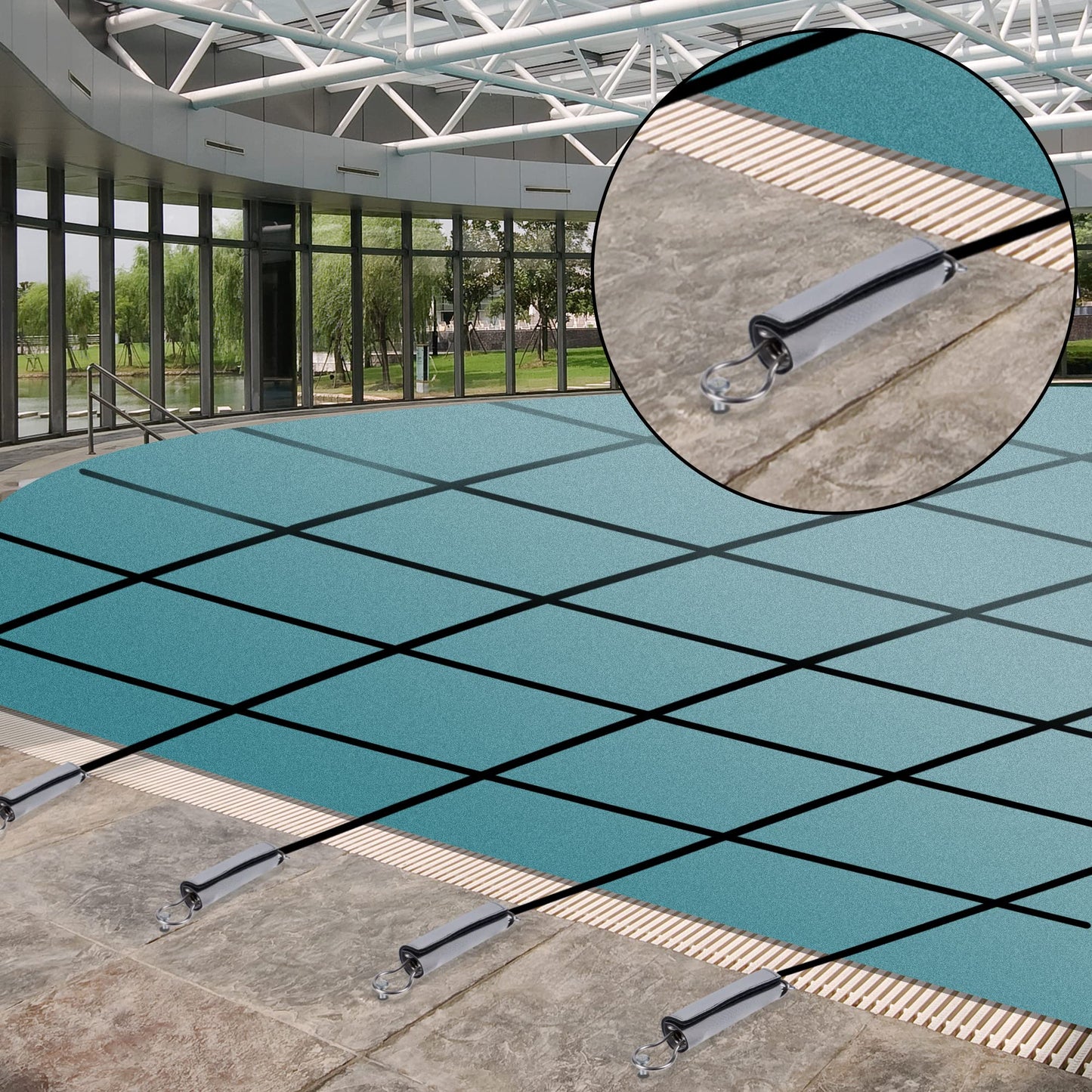 WBCBEC 12PCS Sleeves for Pool Safety Cover Springs, Pool Cover Spring Sleeves, Reusable Protective Spring Cover, Spring Sleeves for Winter Safety Pool Covers, Springs Not Included