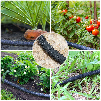 STYDDI Soaker Hose, 1/2" x 25 FT Round Soaker Garden Hose, Heavy Duty Soaker Hose Great for Garden Vegetable Beds, Lawn and Plants