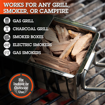 Camerons All Natural Pecan Wood Chips for Smoker - 260 Cu. In. Bag, Approx 2 Pounds- Kiln Dried Coarse Cut BBQ Grill Wood Chips for Smoking Meats - Barbecue Smoker Accessories - Grilling Gifts for Men