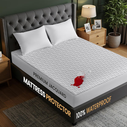 Utopia Bedding Waterproof Mattress Protector Queen Size, Premium 3D Air Soft Fabric Mattress Cover, Fits 17 Inches Deep, Breathable, Fitted Style with Stretchable Pockets