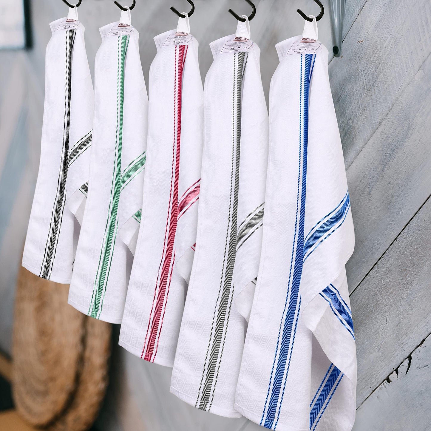 Utopia Towels Kitchen Dish Towels - 100% Cotton Dish Towels - Reusable Cleaning Kitchen Towels - Super Absorbent - Washable Dish Towels - 15 x 25 Inches (12-Pack, Blue)