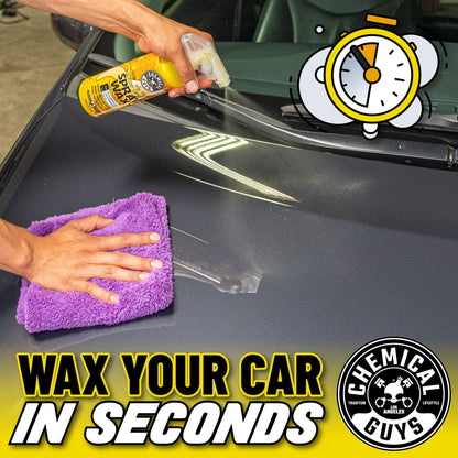 Chemical Guys Blazin' Banana Spray Wax for Car Shine & Protection - Natural Carnauba Formula for Glossy Finish on Paint, Chrome, Metal & Glass - Easy Spray-On, Wipe-Off Application, 473 ml
