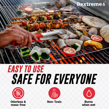 Dextreme Fire Starters 60 pcs | Natural Firestarters for BBQ, Campfires, Fireplace, Charcoal, Wood Stove, Fire Pit, Chimney, Pizza Oven and Smokers | All Weather, Odorless, Non Toxic