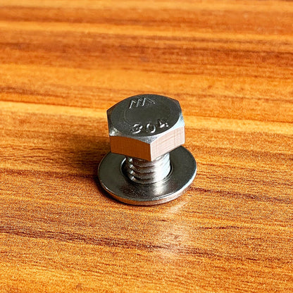 Mywish (20 Sets) 5/16-18 x 2-1/2", 5/16 Bolt Hex Head Assorted Screws Nuts and Bolts with Flat & Lock Washers, 304 Stainless Steel Metric Bolt Assortment 18-8, Fully Threaded