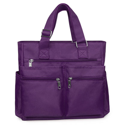 Canvas Tote Bag Waterproof Nylon Multi Pocket Shoulder Bags Laptop Work Bag Teacher Purse and Handbags for Women & Men