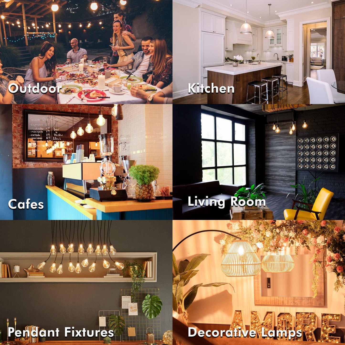 Xtricity Dimmable LED Filament G40 Vintage LED light bulb, Edison Style,5W (60 Watt Equivalent), E26 Medium Base, 2200k round led light bulbs, 500 Lumens, Ideal for String Lights and Vintage Lighting