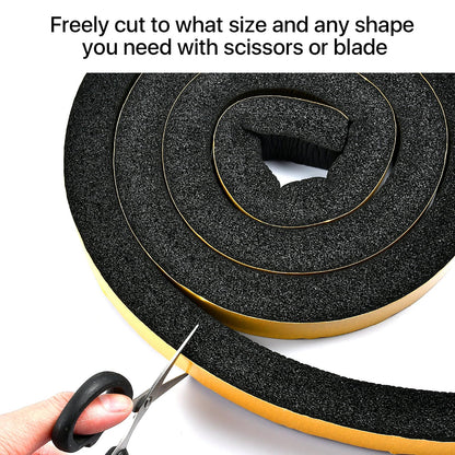 Supkiir 3 Rolls Weather Stripping Foam Tape, 20 Feet Self Adhesive Weather Stripping Door Seal Strip, High Density Foam Sealing Strip for Door Window Insulation Soundproof (1”W x 1”T)