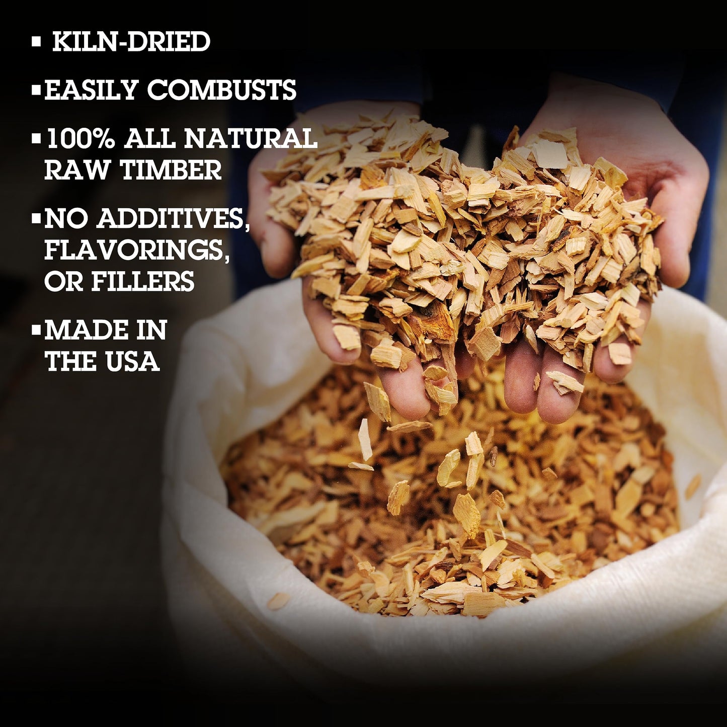 Camerons All Natural Apple Wood Chips for Smoker - 260 Cu. In. Bag, Approx 2 Pounds- Kiln Dried Coarse Cut BBQ Grill Wood Chips for Smoking Meats - Barbecue Smoker Accessories - Grilling Gifts for Men