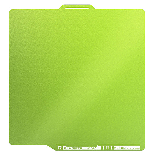 YOOPAI Cold Low Temperature Build Plate 257x257mm, Double Sided Room Temperature Print, Cold 3D Printer Bed Platforms with UltraTack Coating for Bambulab A1/X1C/P1P/P1S/X1E 3D Printers, Green