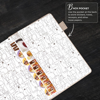 Clever Fox Wine Journal for Wine Tasting – Guided Wine Diary & Log Book with Tasting Instructions, Aroma Wheel, Food Pairing & Glass Guide – 132 Entries, Hardcover, A5 Size (Seashell)