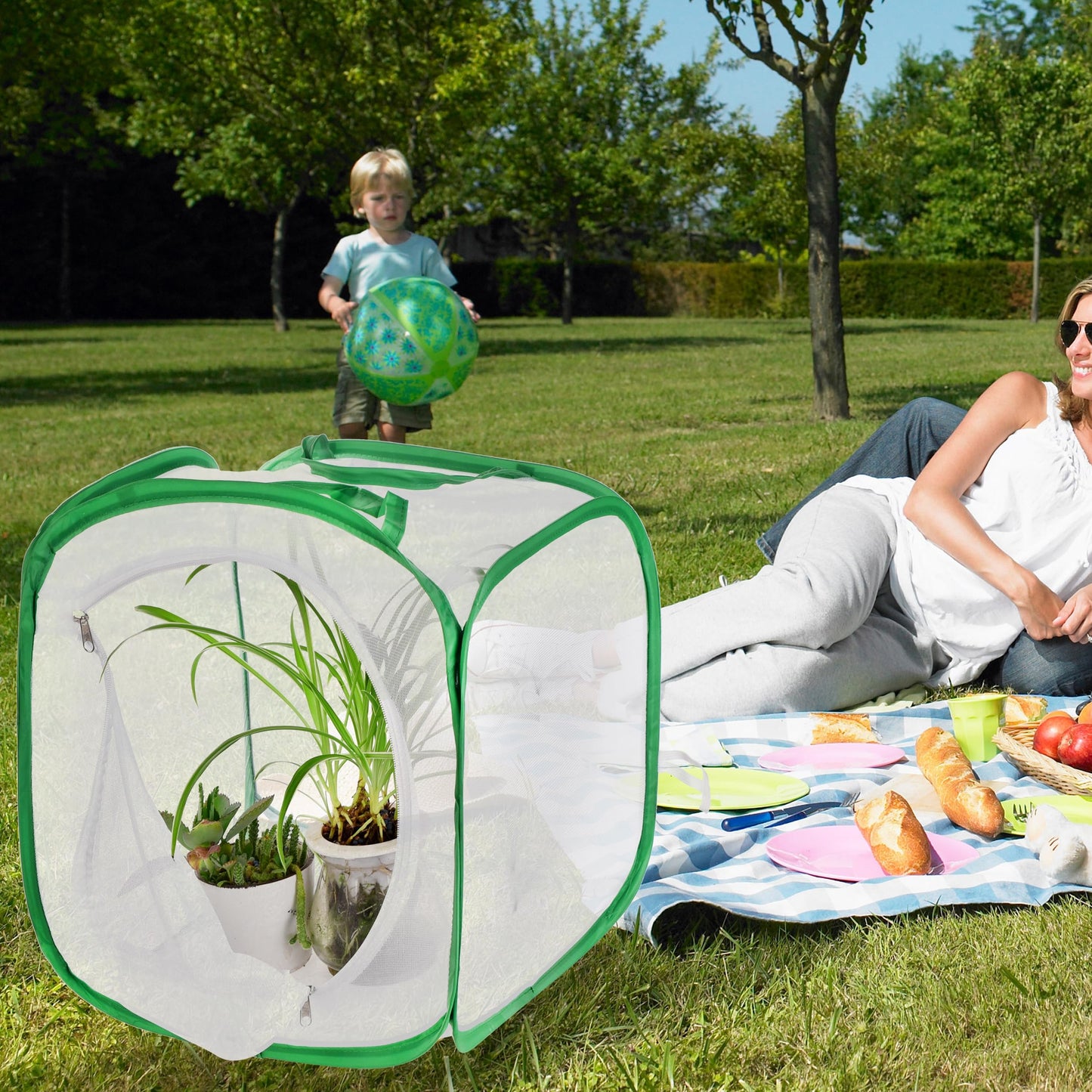 2 Pack Collapsible Caterpillar Habitat, Monarch Butterfly Cage Habitat with 5 Mesh Panels for Airflow Pop Up Butterfly Kit, 30x30x30CM