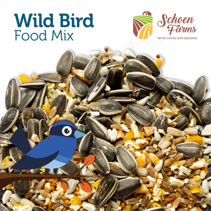 Schoen Farms Wild Bird Seed Food Mix – 2.27 kg Bag – Classic Seed Blend for Finches, Cardinals, Chickadees & Sparrows – Canadian Grown Bird Feed