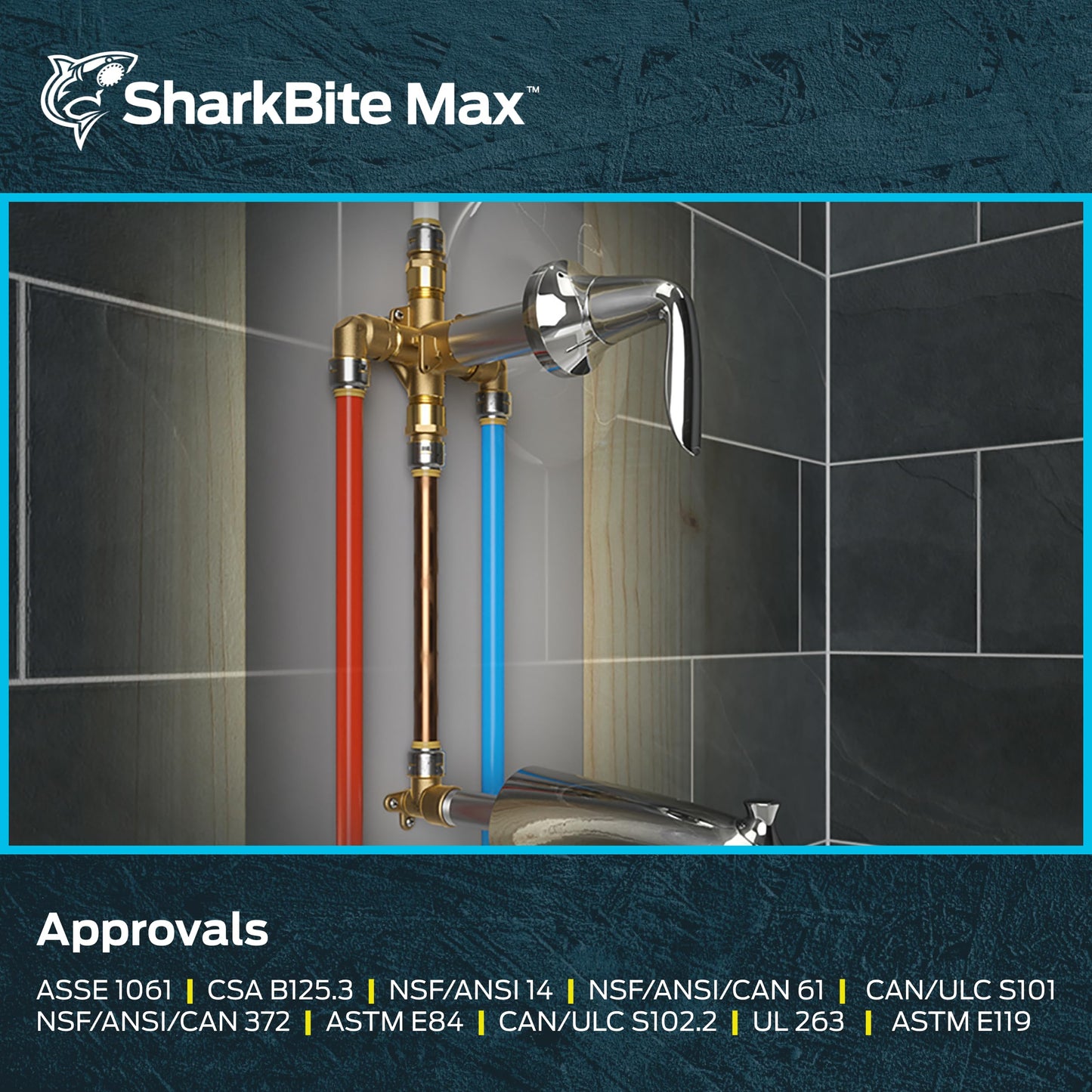 Sharkbite Max 1 x 1 Inch FNPT Adapter, Push-to-Connect Brass Plumbing Fitting, UR094A