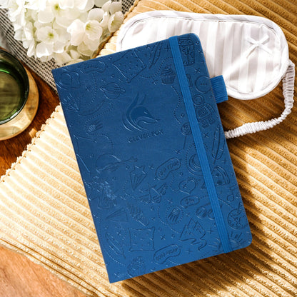 Clever Fox Dream Journal – Guided Dream Diary for Women, Men & Kids – Hardcover Dream Notebook – Log Book for Dream Journaling (Mystic Blue)