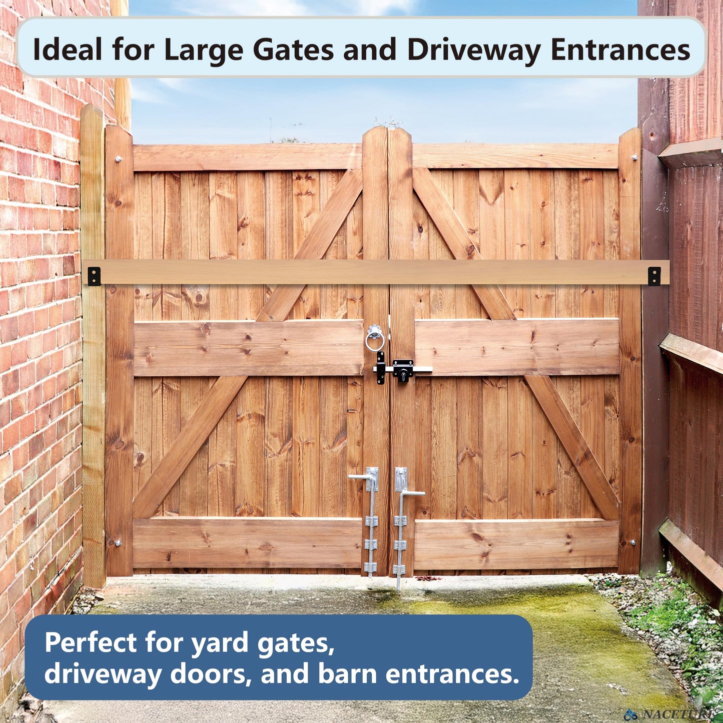 4 Pack Door Barricade Brackets – Heavy Duty 2x4 U Bracket Door Brace Reinforcement Plates with Screws, Wall Mount Security Bar Holder for Front Door Safety, Anti-Rust Steel, Easy Install