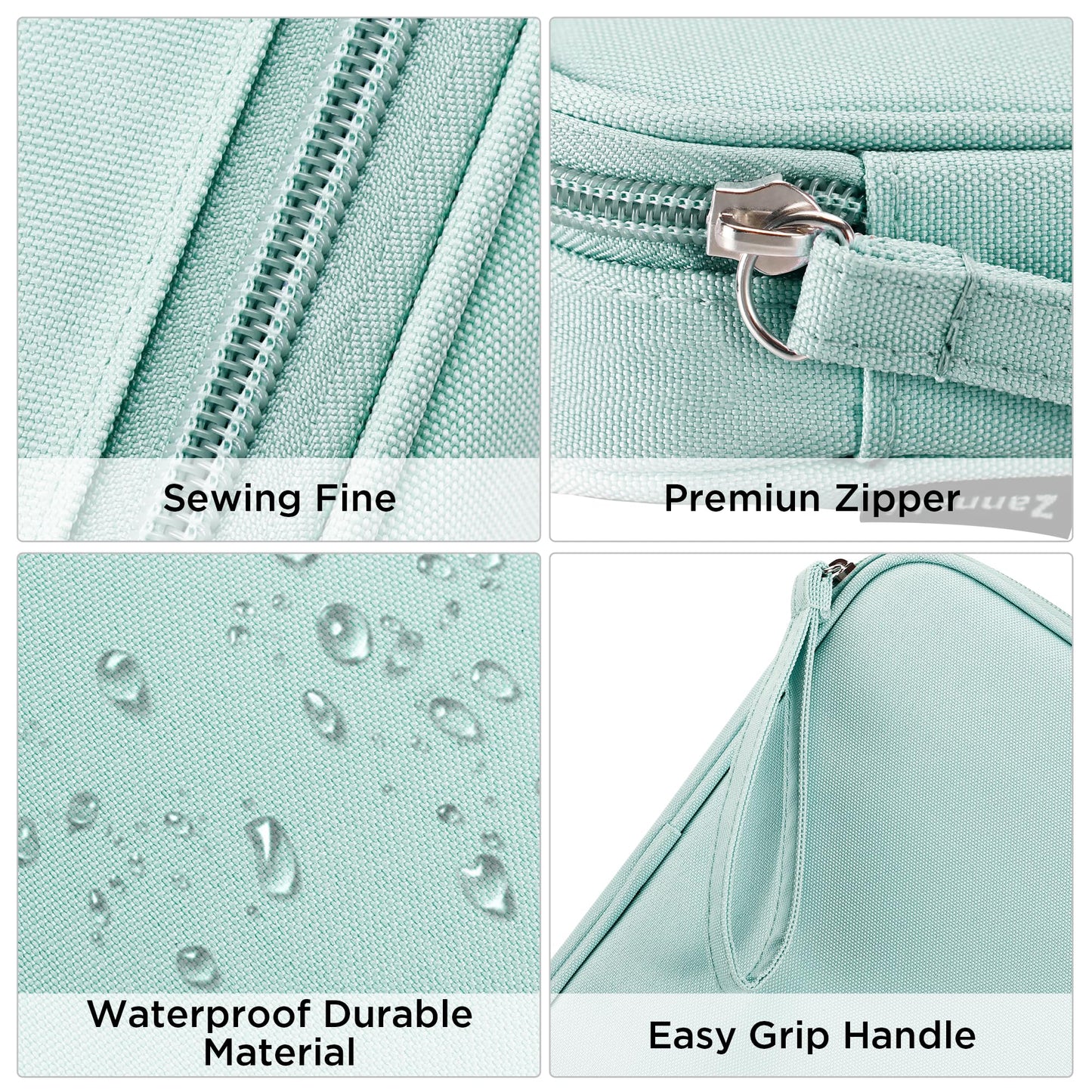 Zannaki Big Capacity Storage Pouch Marker Pen Pencil Case Simple Stationery Bag Holder for Bullet Journal Middle High School Office College Student Girl Women Adult Teen (Mintgreen)