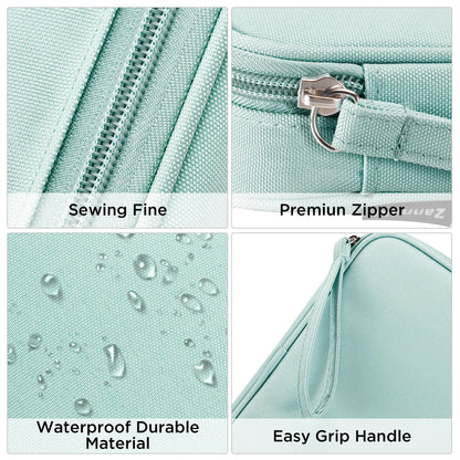 Zannaki Big Capacity Storage Pouch Marker Pen Pencil Case Simple Stationery Bag Holder for Bullet Journal Middle High School Office College Student Girl Women Adult Teen (Mintgreen)