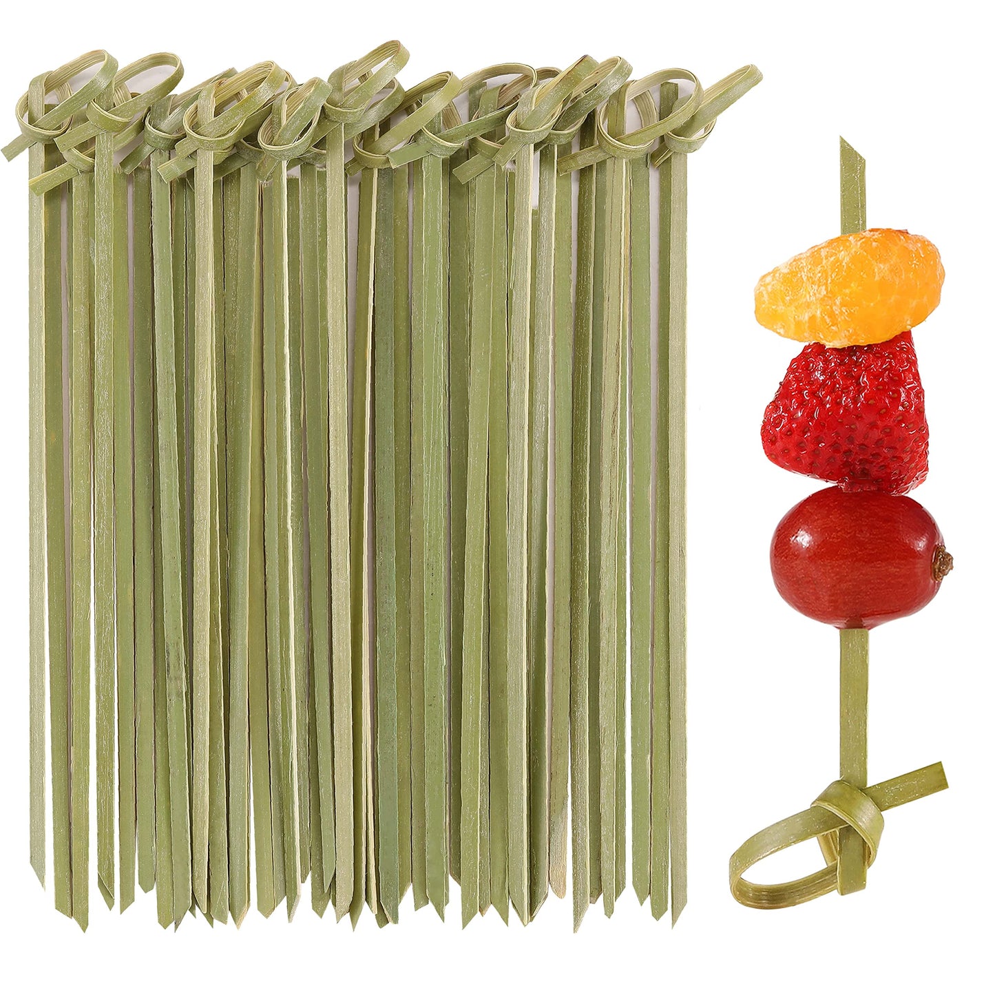 400 PCS Cocktail Picks, 4.7 Inch Toothpicks for Appetizers, Natural Bamboo Knot Skewers, Mini Food Sticks, Fancy Tooth Picks for Drinks,Fruit,Charcuterie,Cocktail Garnish Accessories, Party Supplies