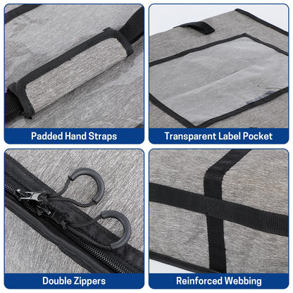 WISEPRO Pizza Delivery Bag, 20.5" X 20.5" X 5.9" Insulated Food Delivery Bag, Thermal Pizza Carrier Bag for Restaurants, Parties, Camping, Takeout