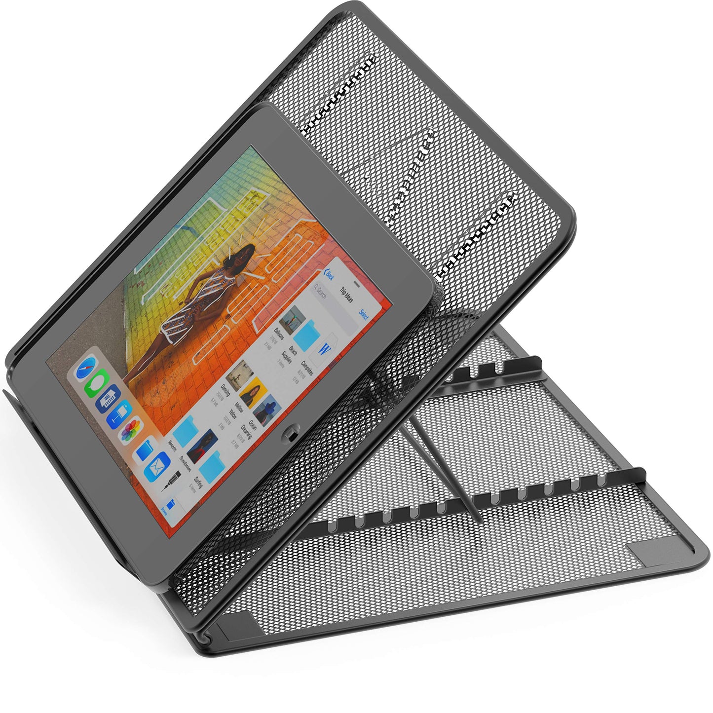Simple Houseware Laptop Stand with 11-Levels Adjustable Computer Holder for Desk/Book/Tablet Support, Black