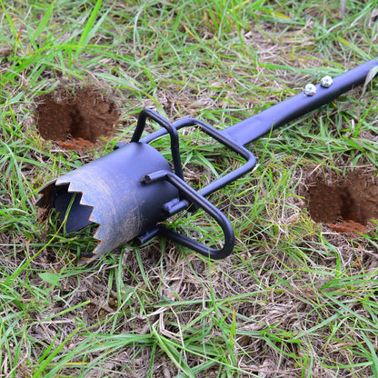 Sod Plugger, Bulb Planter with Long Handle and Serrated Base Garden Tool, Bulb Transplanter Also Grass Plug Tool for Digging Holes to Plant Tulips, Iris, Daffodils Omesata