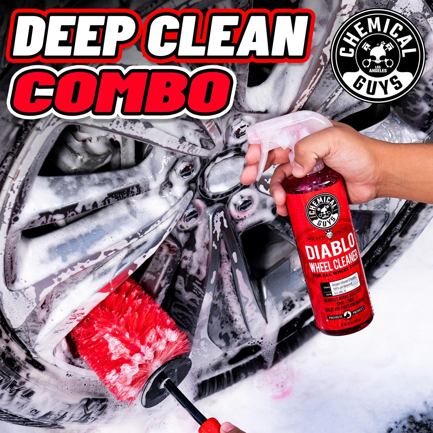 Chemical Guys Sprayable Diablo Wheel Cleaner (Safe on All Wheel & Rim Finishes), Great for Cars, Trucks, SUVs, Motorcycles, RVs & More, 473 ml (2 Pack)