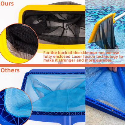 Pool Skimmer-Reinforced Frame Deep Rake Net for Cleaning Leaf in Swimming Pool,Hot Tubs & Pond(no Pole)
